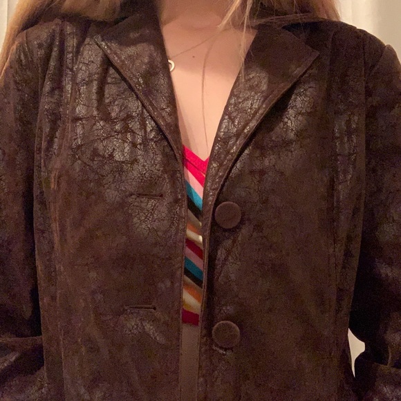 🌜RETRO “Worn in” Style Brown Rustic Jacket🌛 - Picture 2 of 5